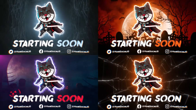 Gig Preview - Create halloween video for twitch overlay animated alerts, webcam overlay