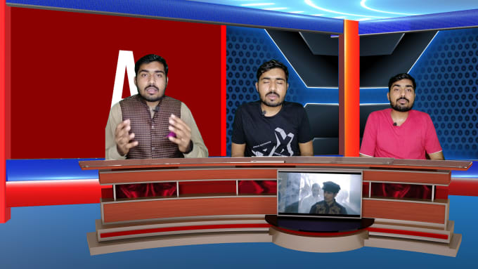 Gig Preview - Create vmix virtual set news studio 4k custom background