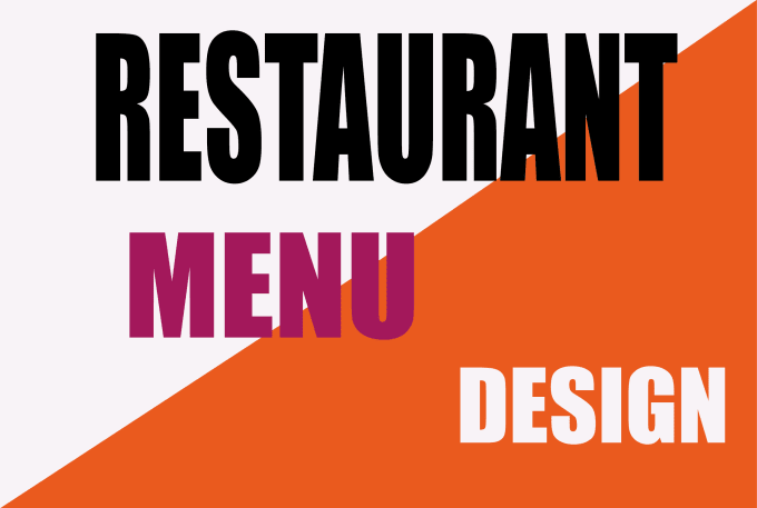 Gig Preview - Do restaurant menu design, digital menu design, menu board