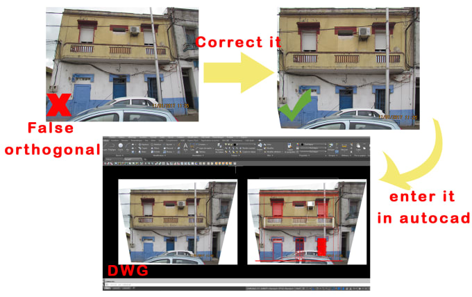 Gig Preview - Correct the perspective orthogonal of any photo building