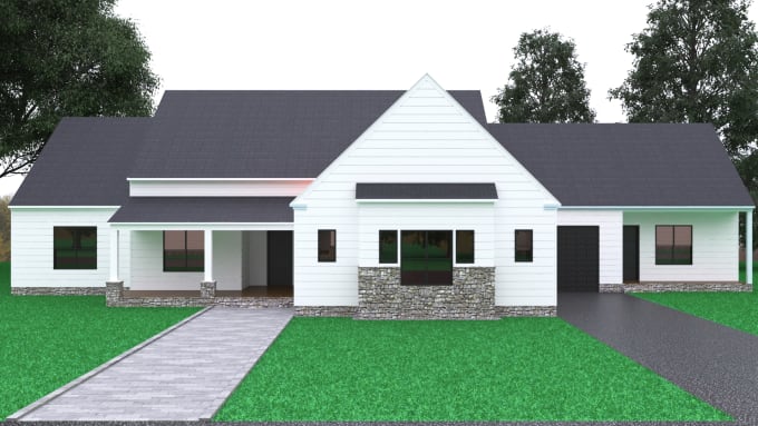 Gig Preview - Design 3d exterior model, interior design and rendering