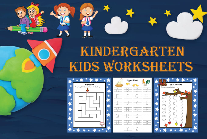 Gig Preview - Design kindergarten custom worksheets for kids