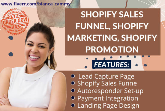 Gig Preview - Do shopify sales funnel, shopify marketing, clickfunnels sales funnel