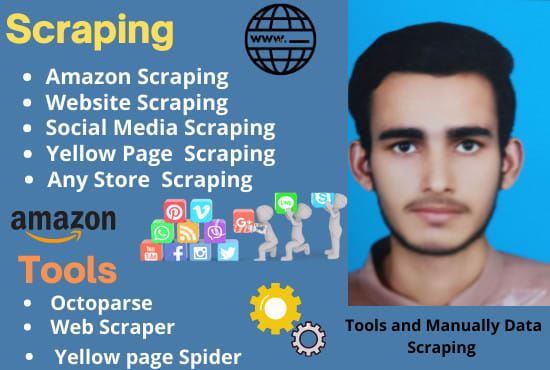 Gig Preview - Do any web scraping, web scraper, yellow pages scraping, amazon scraping