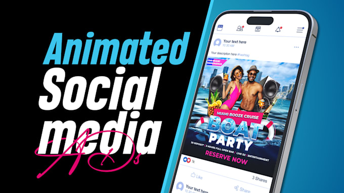 Bestseller - create social media animated ads, facebook post, instagram ads