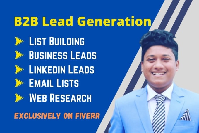 Gig Preview - Do b2b lead generation linkedin and web research