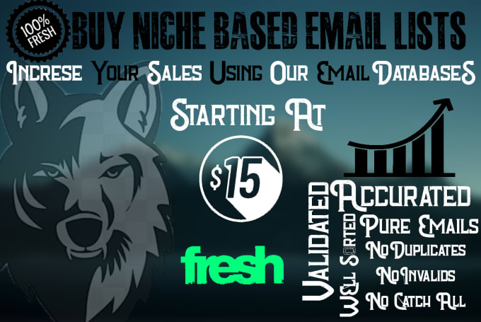 Gig Preview - Give you a fresh professional email list along with a free guide