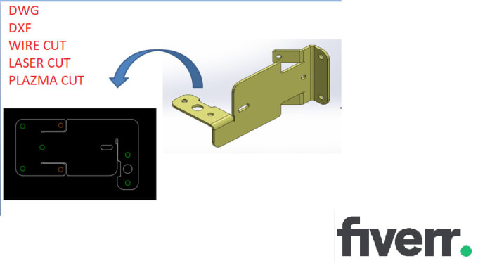 Gig Preview - Create dwg or dxf files for laser cut, plasma cut, wire cut