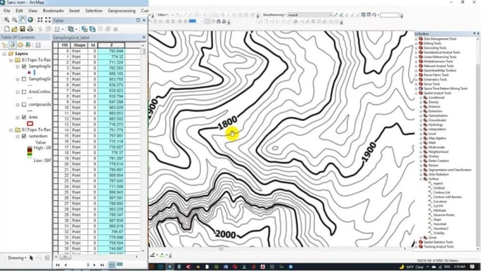 Gig Preview - Create topographic map using surveys data