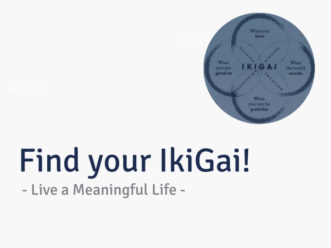 Gig Preview - Guide you find your ikigai life purpose and be your career adviser