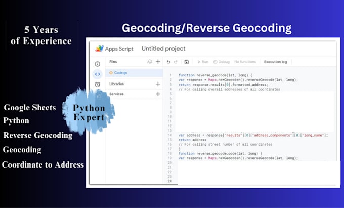 Gig Preview - Perform reverse geocoding, coordinates to addresses