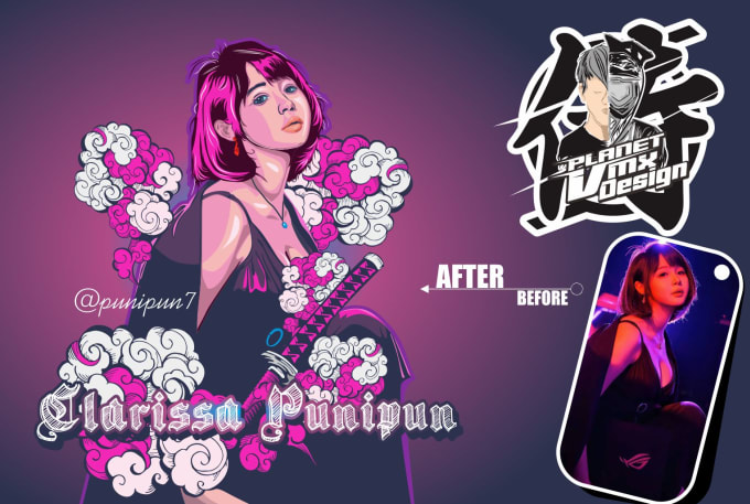 Gig Preview - Draw photo into amazing vector art, vector tracing