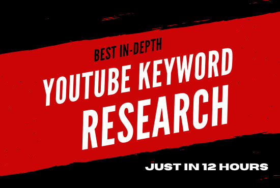 Gig Preview - Niche based keyword research for youtube channel in 24 hours