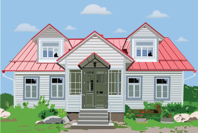 Gig Preview - Draw vector art illustrations of your building or house