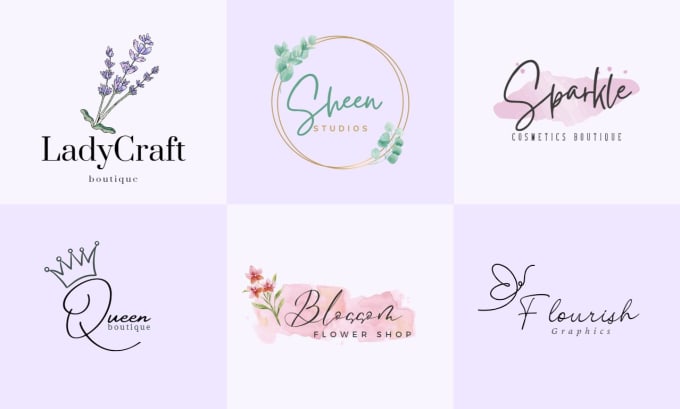 Gig Preview - Design beautiful hand drawn feminine salon  cosmetic and botanical boho logo