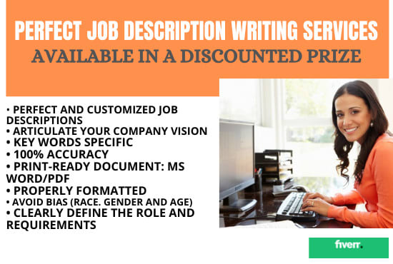 Gig Preview - Create perfect job description that attract quality hires