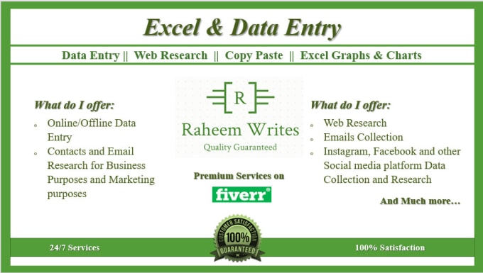 Gig Preview - Provide professional data entry services