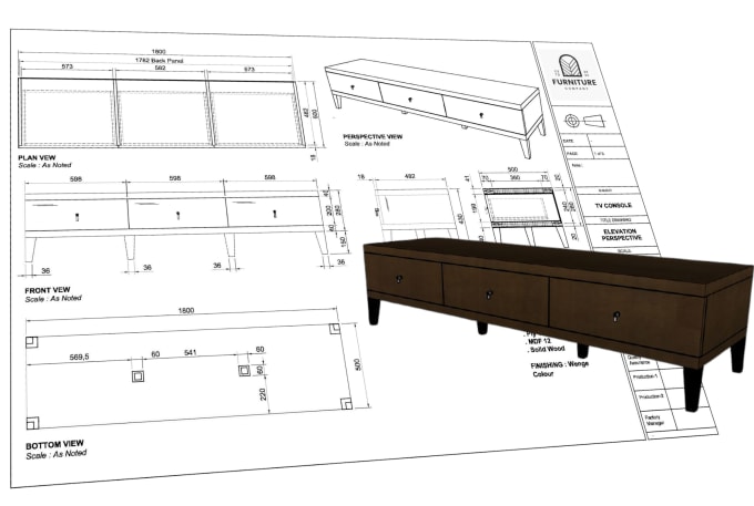 Gig Preview - Draft 2d and 3d cad drawing for your product design