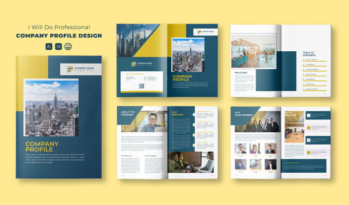 Gig Preview - Do a professional company profile, annual report, brochure design