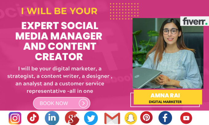 Gig Preview - Be your expert social media manager and content creator