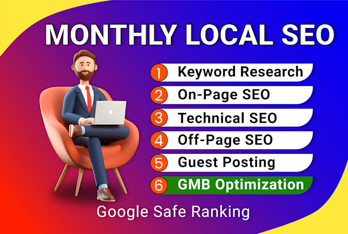 Gig Preview - Monthly local SEO service for website and gmb ranking