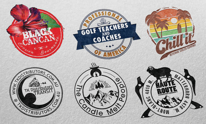 Gig Preview - Design a professional retro vintage stamp, badge logo