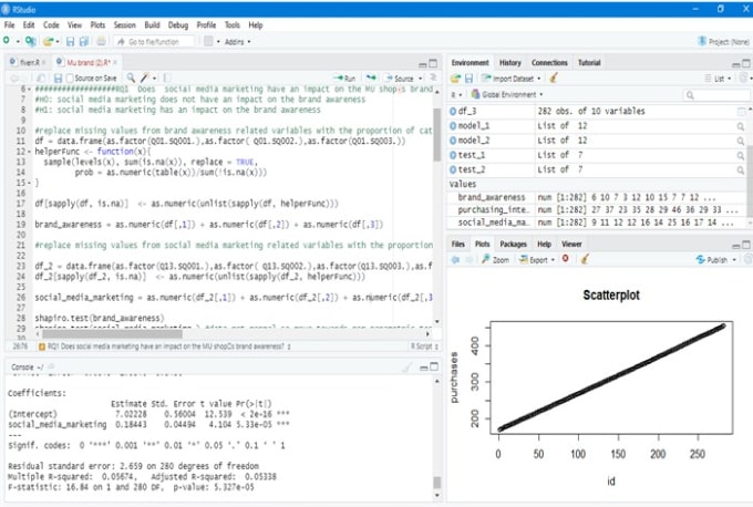 Gig Preview - Do the statistical analysis by using r and rstudio