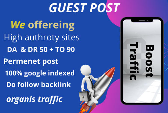 Gig Preview - Do guest post with seo and backlinks