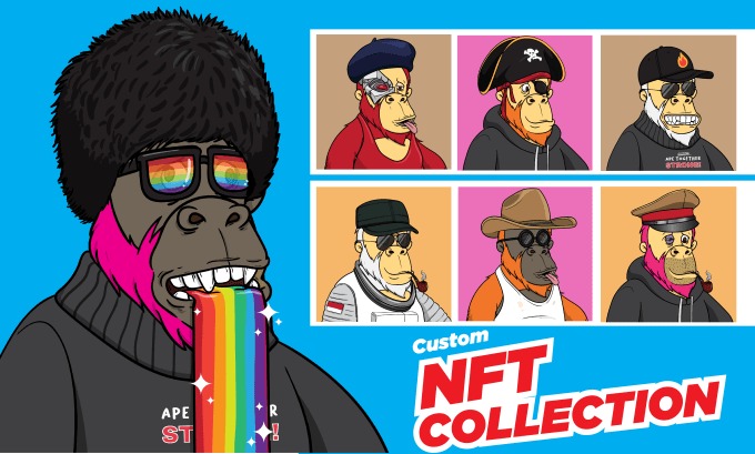 Gig Preview - Create and generate custom nft art character collection