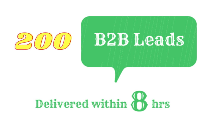 Gig Preview - Do 200 b2b leads within 8 hours