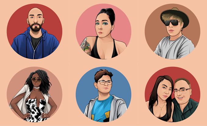 Gig Preview - Draw your face into vector style in 15 hour