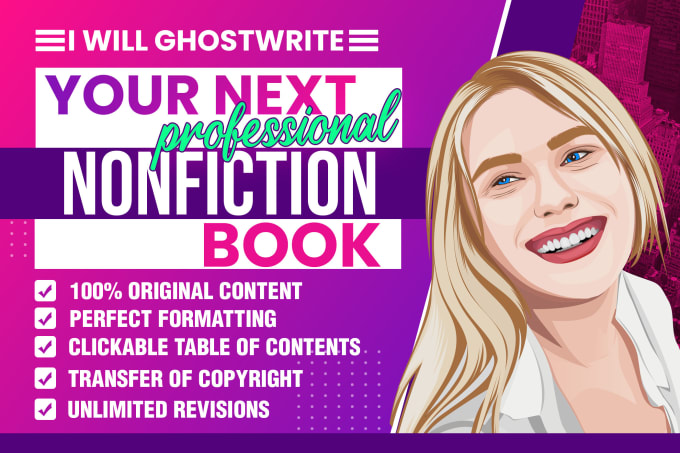 Gig Preview - Ghostwrite your nonfiction book, ebook ghostwriter