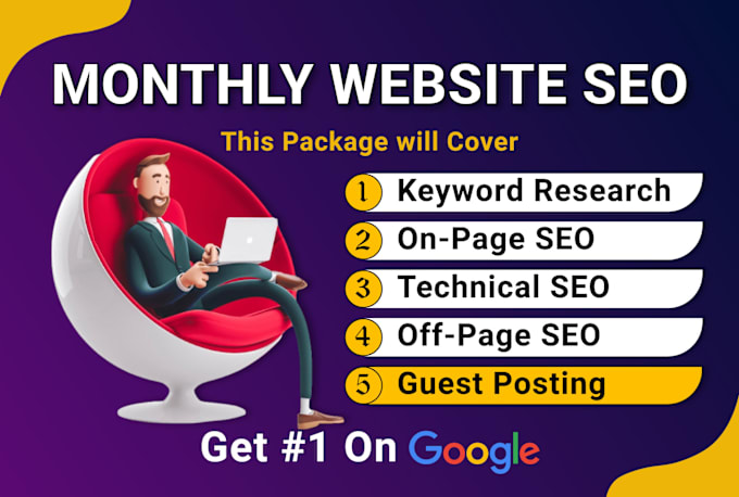 Gig Preview - Provide complete monthly SEO service with backlinks for google ranking