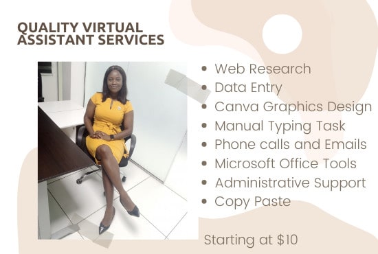 Gig Preview - Be your virtual assistant for web research and data entry