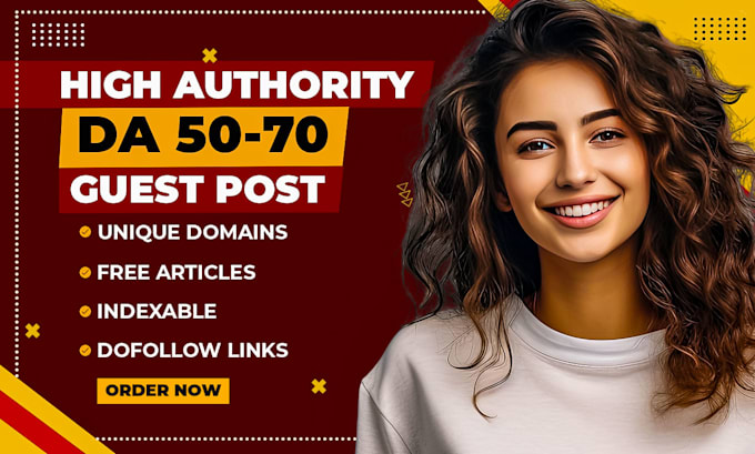 Gig Preview - Write and publish high da guest post with seo dofollow high authority backlinks