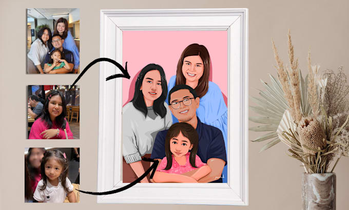 Gig Preview - Customize a vector portrait