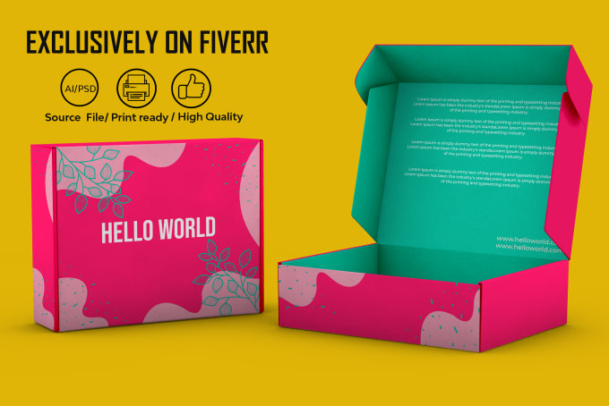 Gig Preview - Create packaging box, mailer box and subscription box design