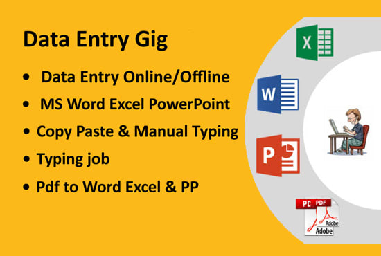 Gig Preview - Do fast data entry excel data entry typing job, copy paste