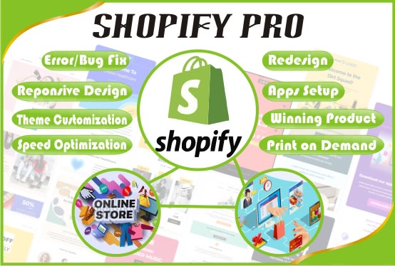 Gig Preview - Design shopify ecommerce store website and optimize