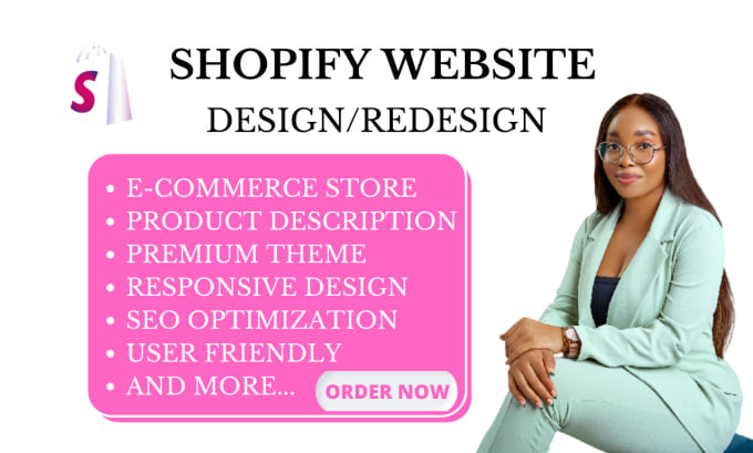 Gig Preview - Shopify website redesign design shopify website redesign shopify website