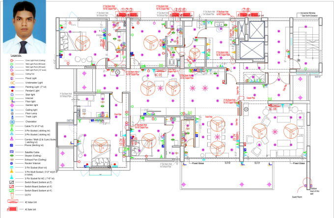 Gig Preview - Design drawing mep, electrical, hvac, plumbing, fire plan