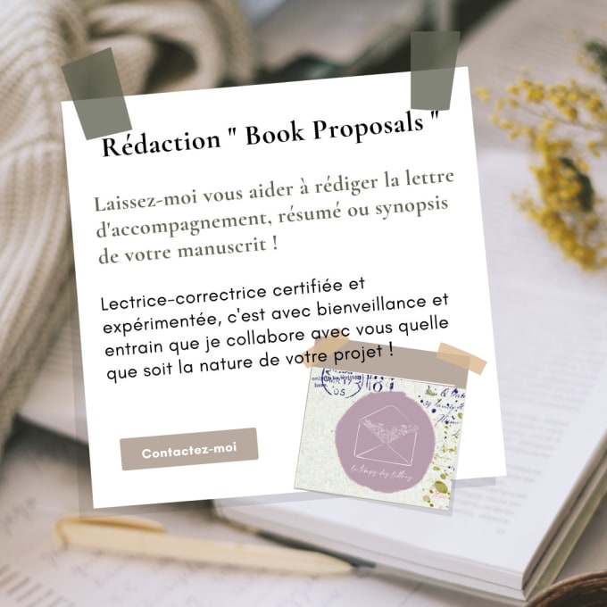 Gig Preview - Write your french book proposals