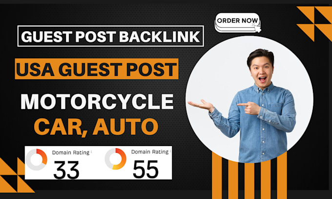 Gig Preview - Publish motorcycle car auto article through USA guest post backlink