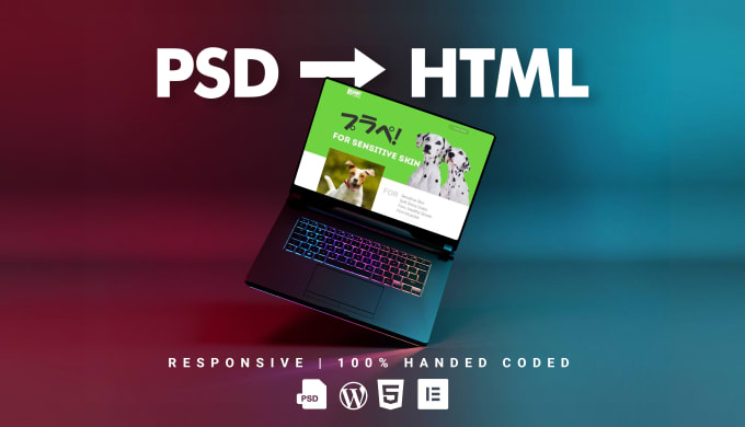 Gig Preview - Convert PSD to HTML bootstrap responsive website