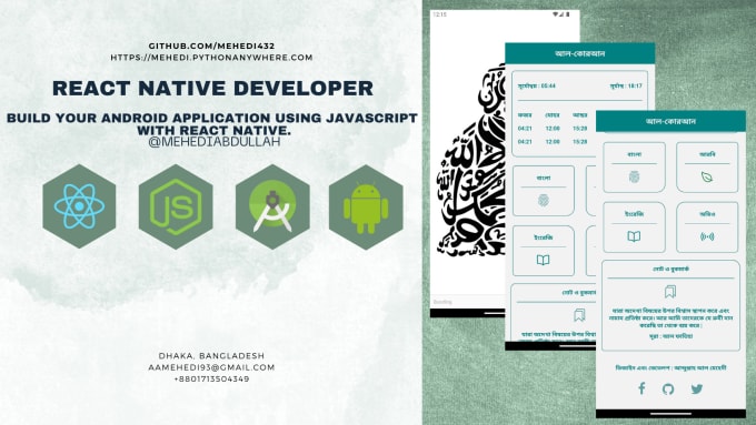 Gig Preview - Be your android or ios flutter, react native developer