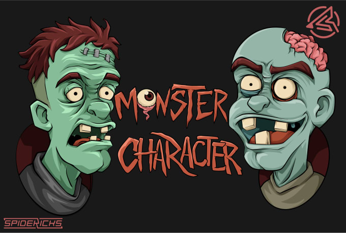 Gig Preview - Create a custom cool monster cartoon character illustration