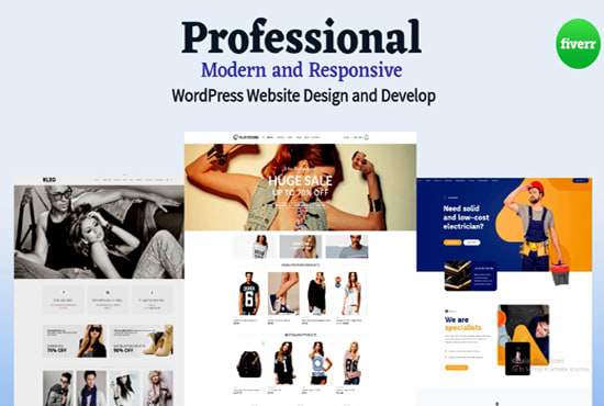 Gig Preview - Design responsive ecommerce website using elementor pro