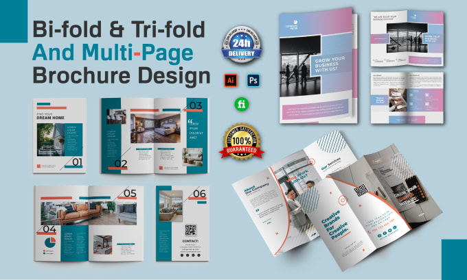 Gig Preview - Design bifold, trifold, and multi page brochure, or catalog