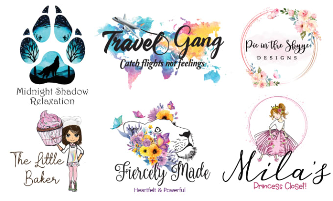 Gig Preview - Design luxury feminine and signature watercolor logo