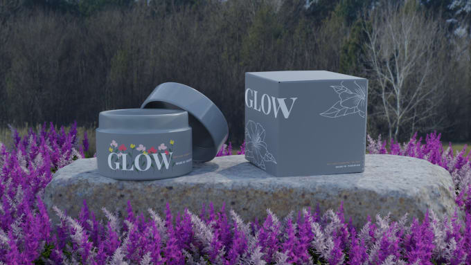 Gig Preview - Do 3d beauty product,packaging,design,label,box and 3d product mockup animation